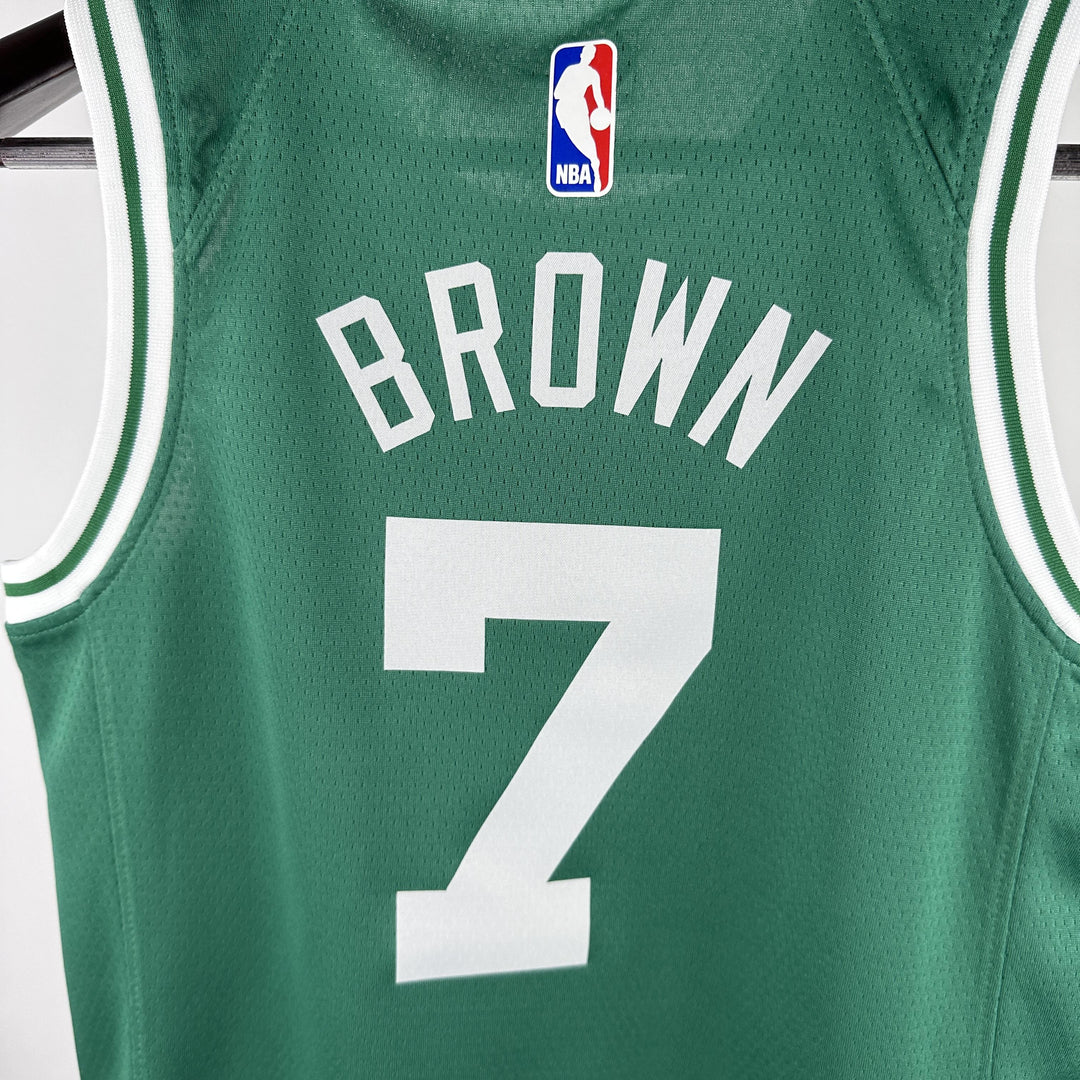 Kids Boston Celtic Brown #7 Jersey – Green (Youth Size)