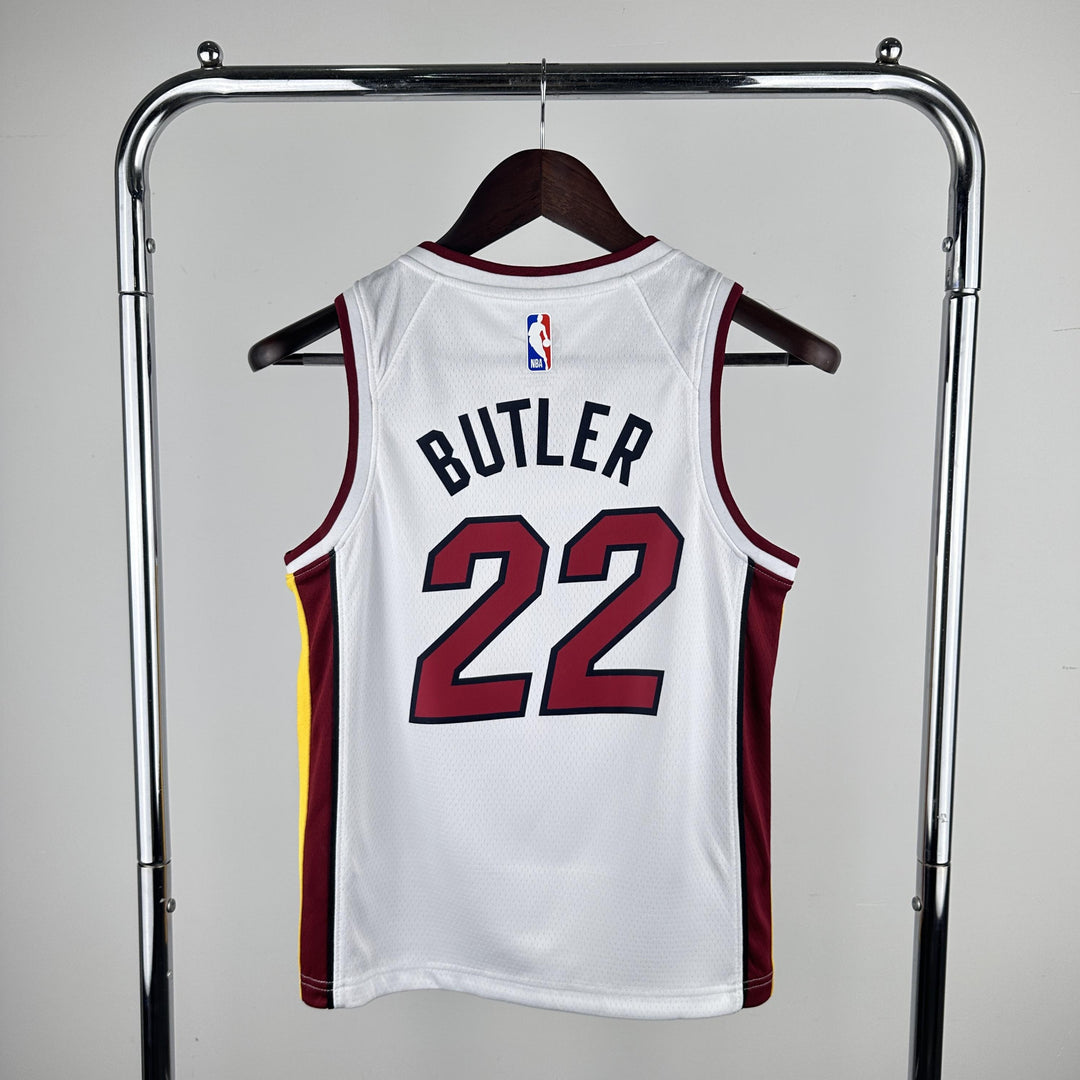 Kids Miami Heat Butler #22 Jersey – White (Youth Size)