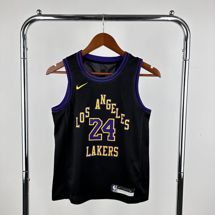 Kids Los Angeles Lakers Bryant #24 – Black (Youth Size)