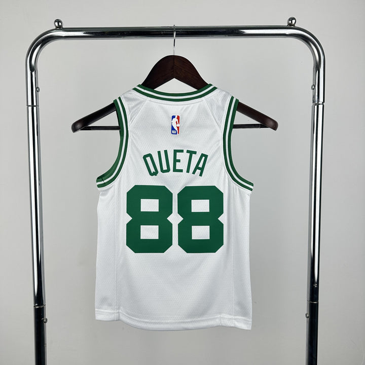 Kids Boston Celtics Neemias Queta #88 Jersey – White (Youth Size)