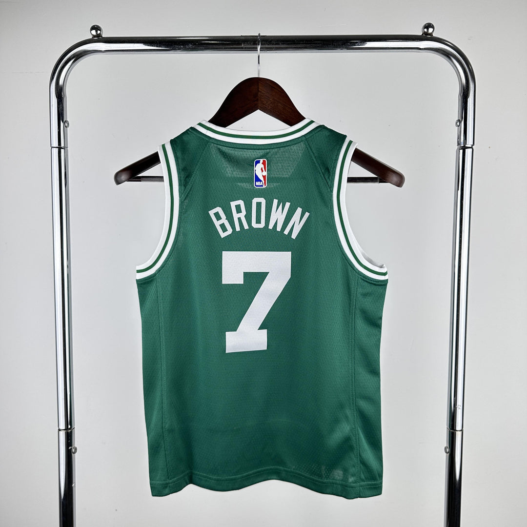 Kids Boston Celtic Brown #7 Jersey – Green (Youth Size)