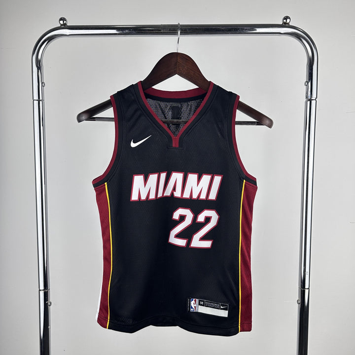 Kids Miami Heat Butler #22 Jersey – Black (Youth Size)