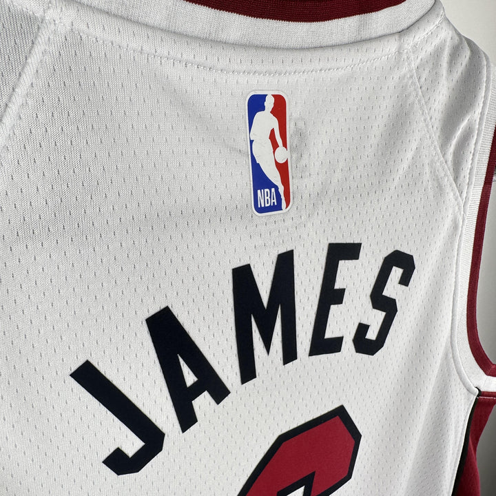 Kids Miami Heat James #6 Jersey – White (Youth Size)