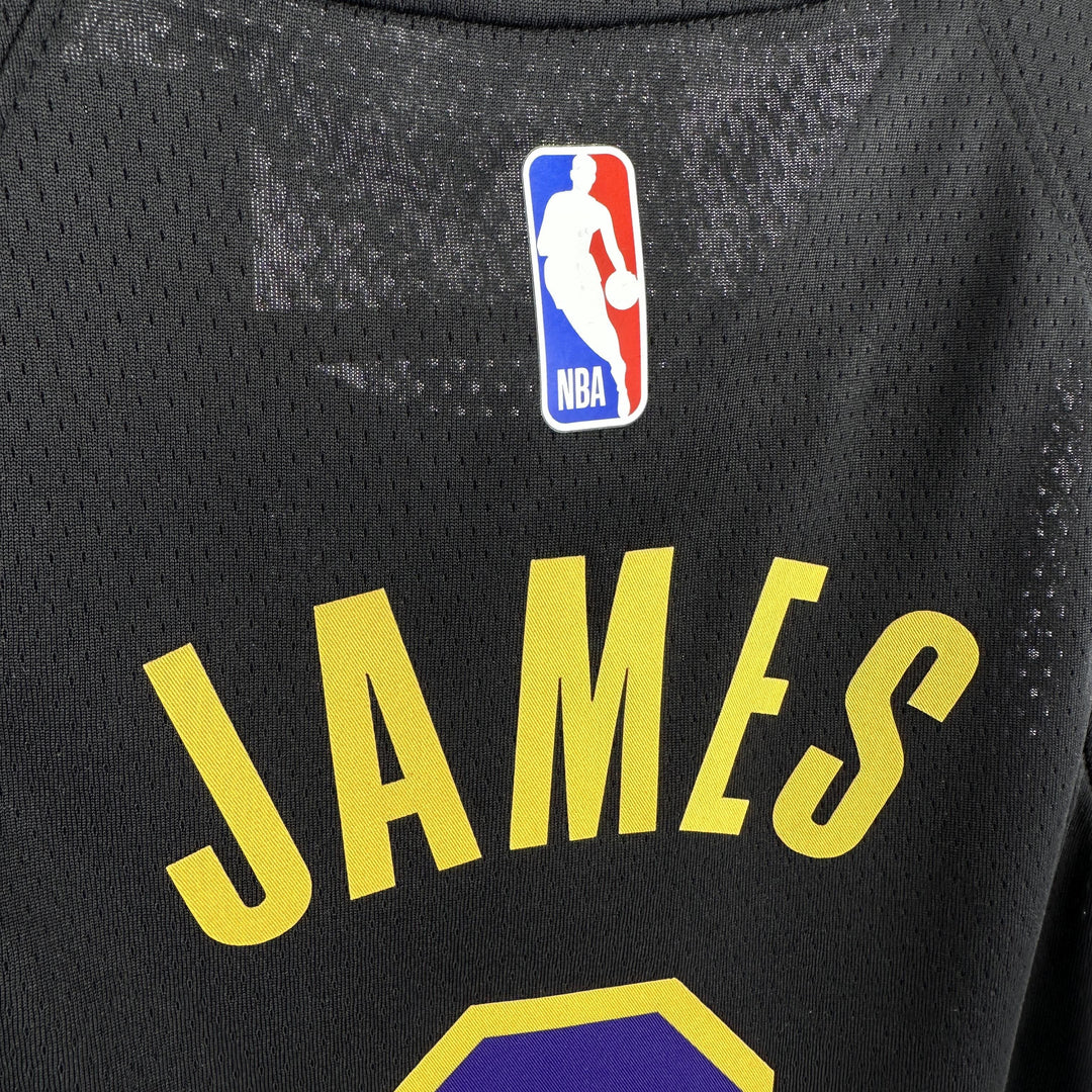 Kids Los Angeles Lakers James #6 Jersey – Black (Youth Size)