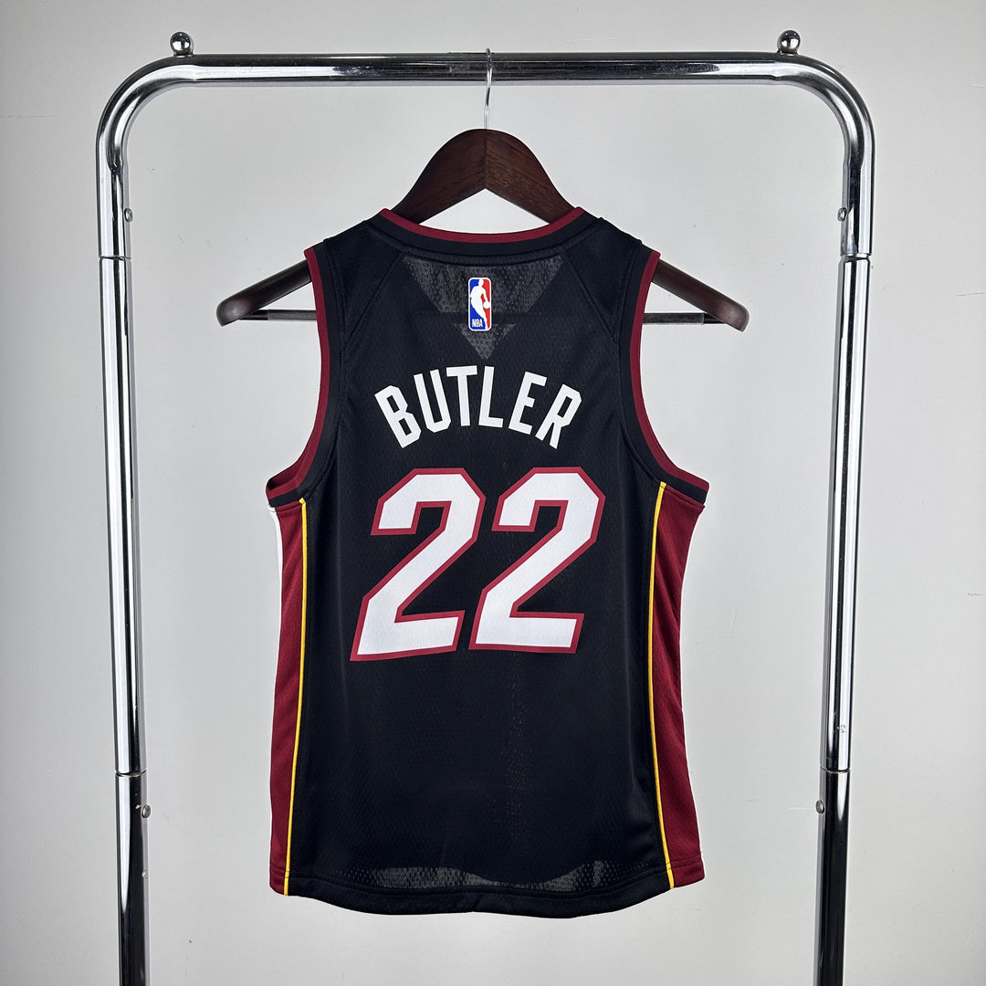 Kids Miami Heat Butler #22 Jersey – Black (Youth Size)