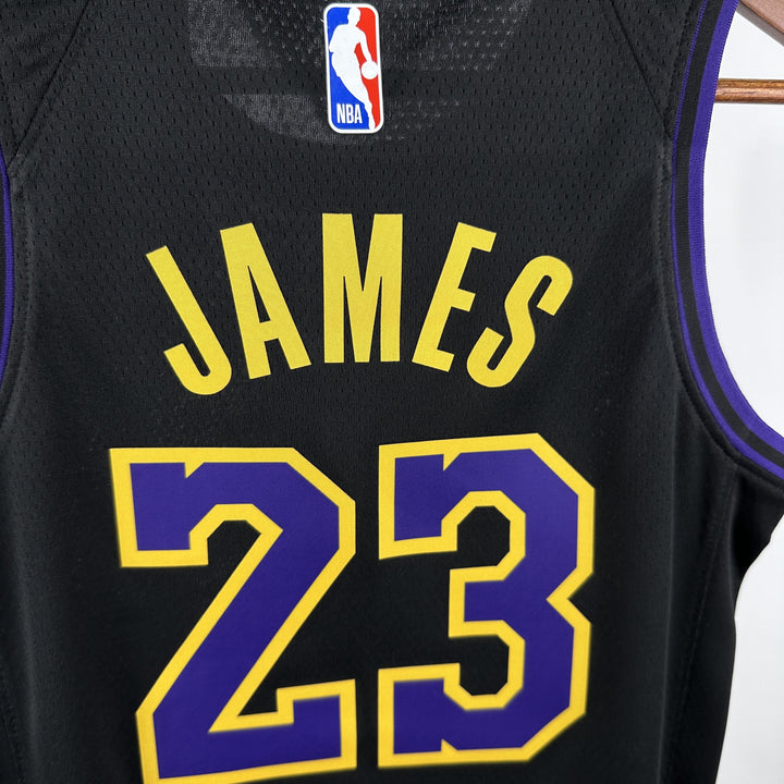 Kids Los Angeles Lakers James #23 Jersey – Black (Youth Size)