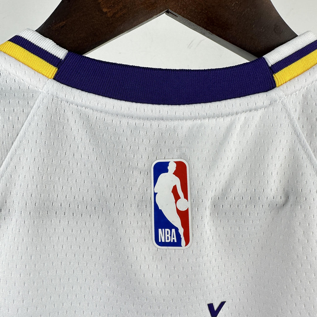 Kids Los Angeles Lakers Dončić #77 Jersey – White (Youth Size)