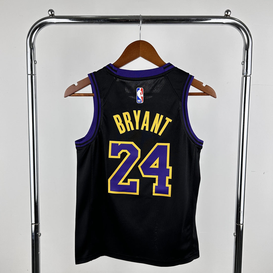Kids Los Angeles Lakers Bryant #24 – Black (Youth Size)