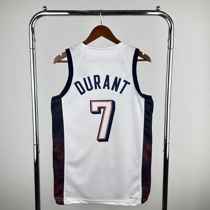 USA National Basketball Jersey – Olympics 2024 (White)