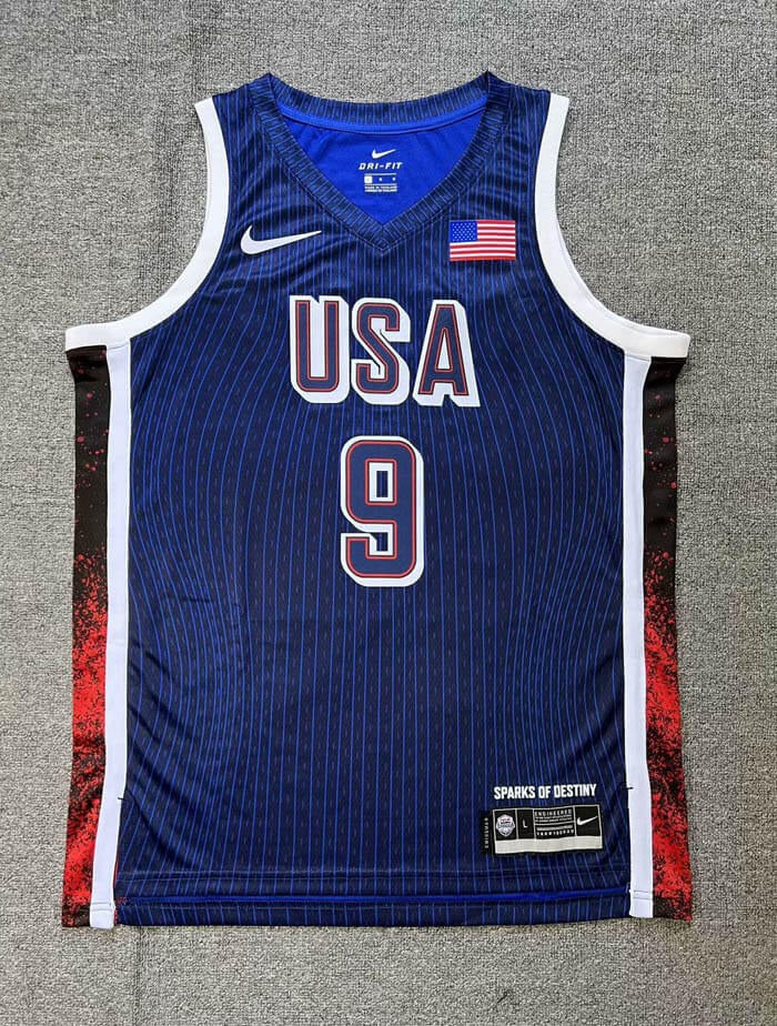USA National Basketball Jersey – Olympics 2024 (Blue)