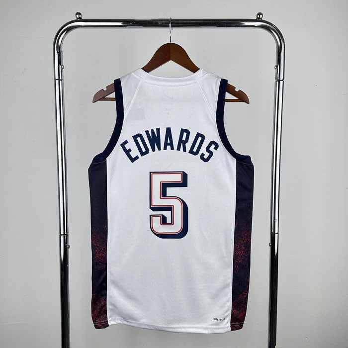 USA National Basketball Jersey – Olympics 2024 (White)