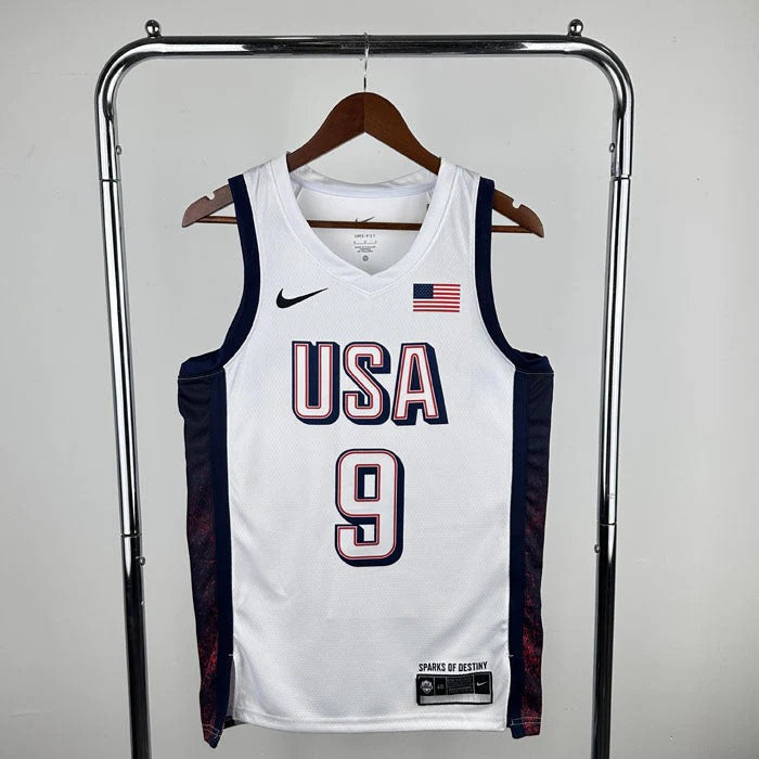 USA National Basketball Jersey – Olympics 2024 (White)