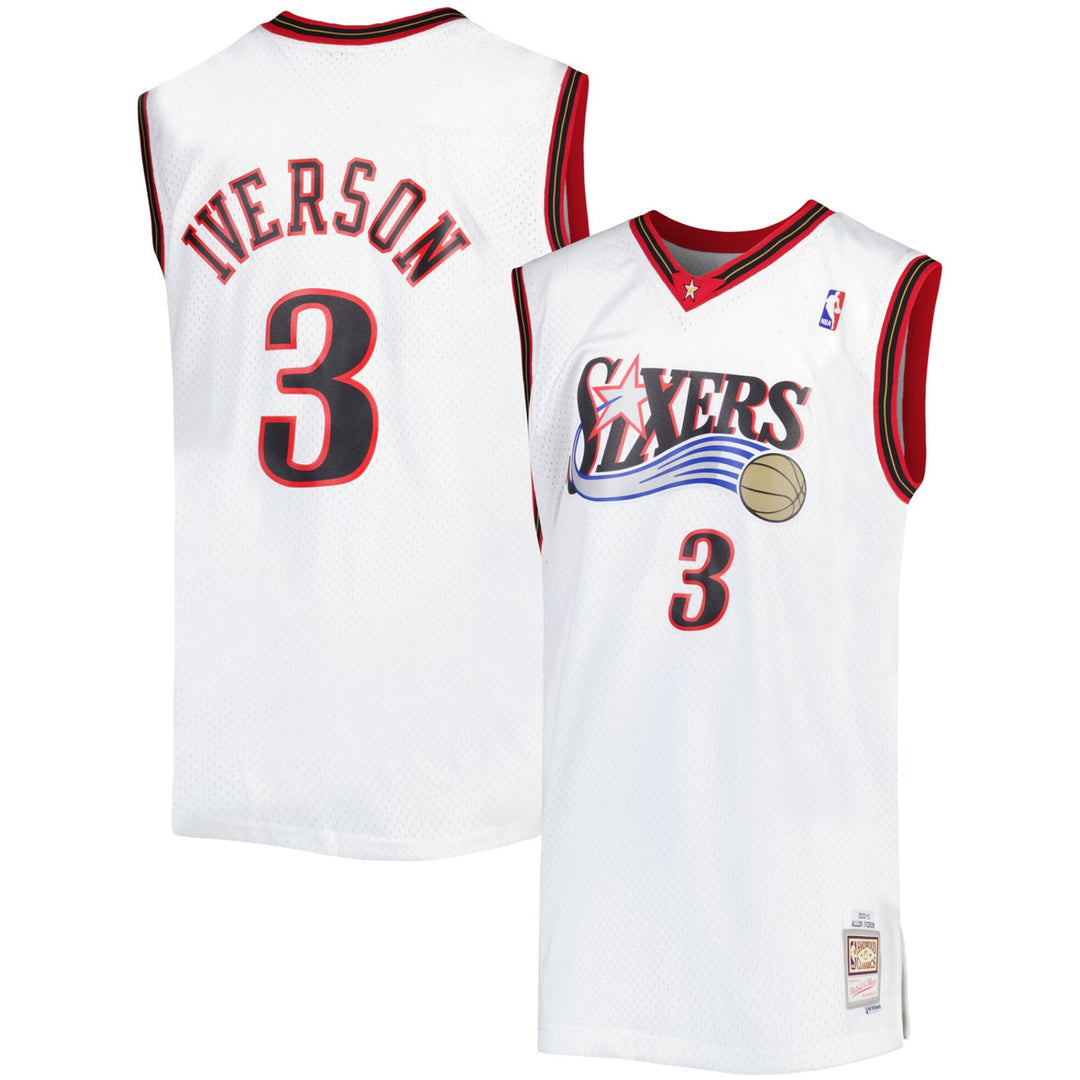76ers Retro Jersey – Mitchell & Ness 97/98 Allen Iverson (White)