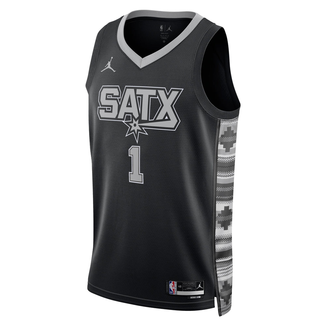 San Antonio Spurs Statement Edition 23/24 Jersey – Victor Wembanyama #1 – Black