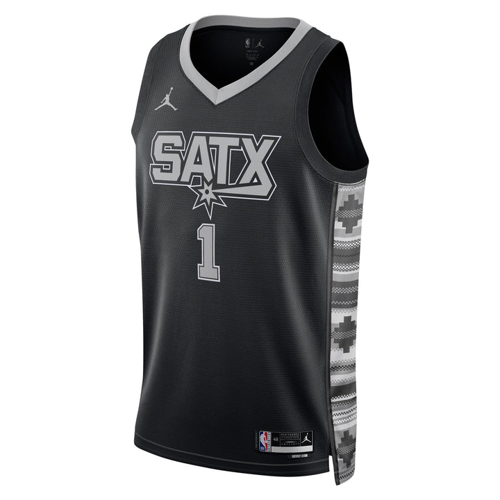 San Antonio Spurs Statement Edition 23/24 Jersey – Victor Wembanyama #1 – Black