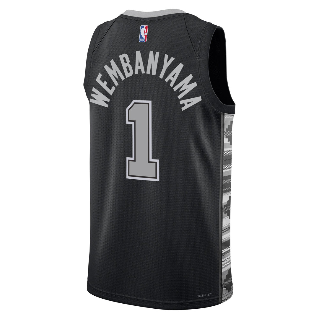 San Antonio Spurs Statement Edition 23/24 Jersey – Victor Wembanyama #1 – Black