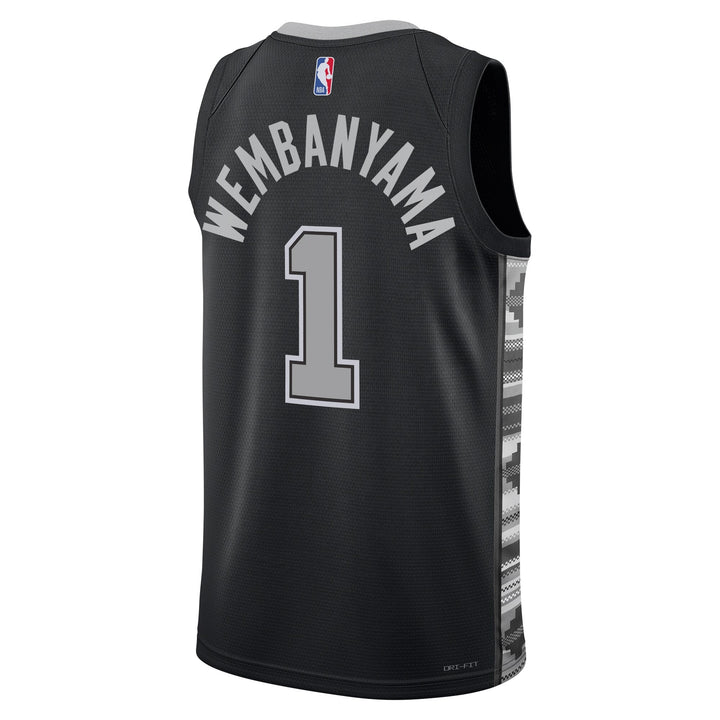 San Antonio Spurs Statement Edition 23/24 Jersey – Victor Wembanyama #1 – Black