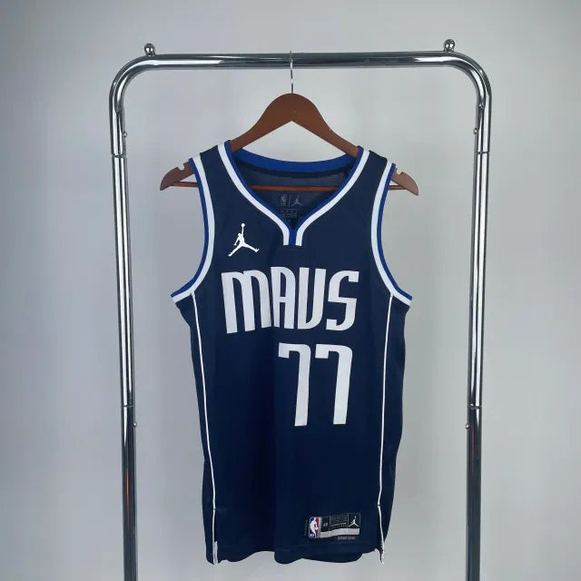 Dallas Mavericks Statement Edition 23/24 Luka Dončić #77 Jersey – Navy Blue