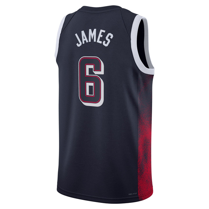 USA National Basketball Jersey – Olympics 2024 LeBron James (Blue)
