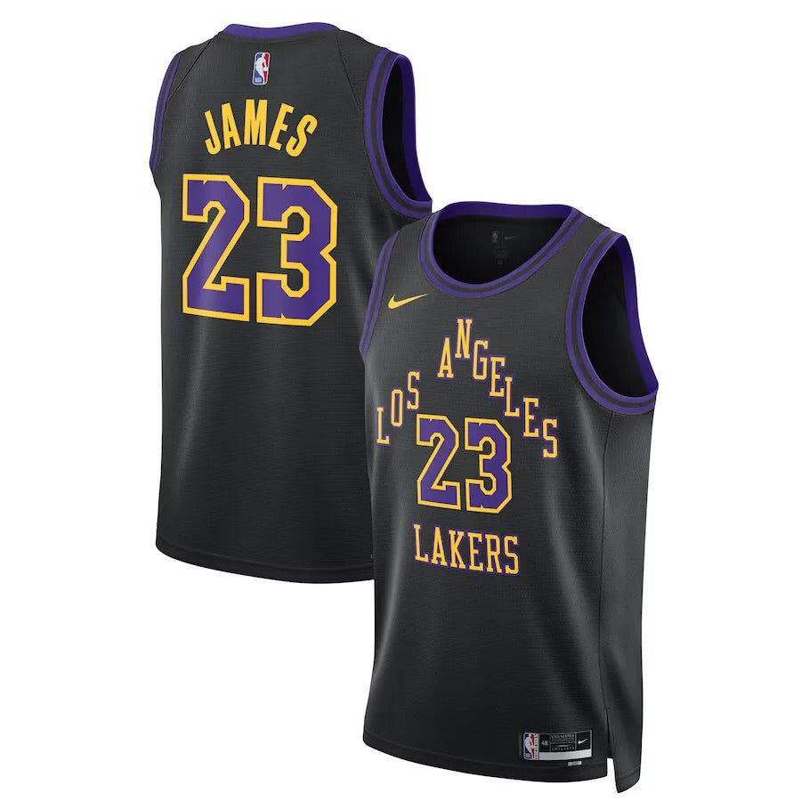 Los Angeles Lakers City Edition 23/24 LeBron James Jersey – Black