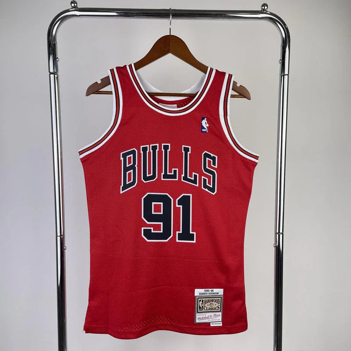 Chicago Bulls Icon 75th Anniversary Edition Dennis Rodman Jersey – Red