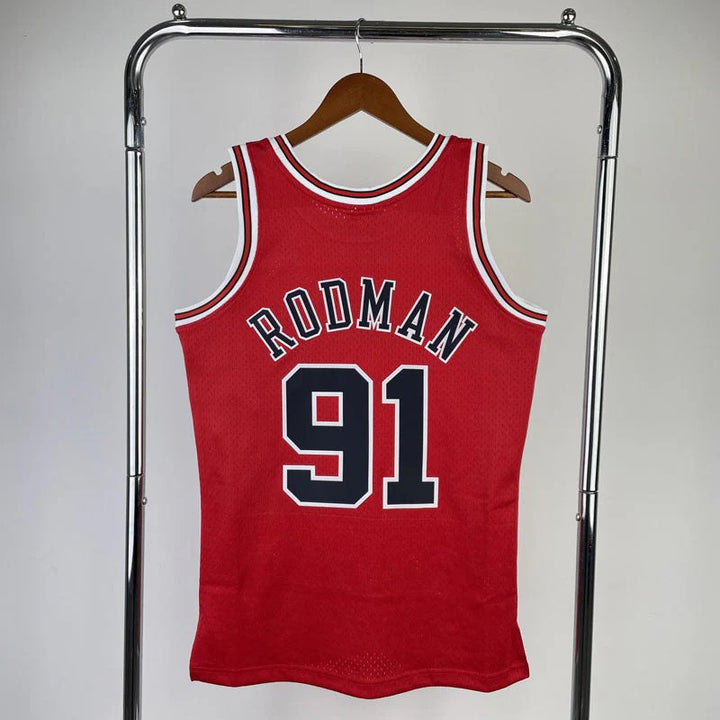 Chicago Bulls Icon 75th Anniversary Edition Dennis Rodman Jersey – Red