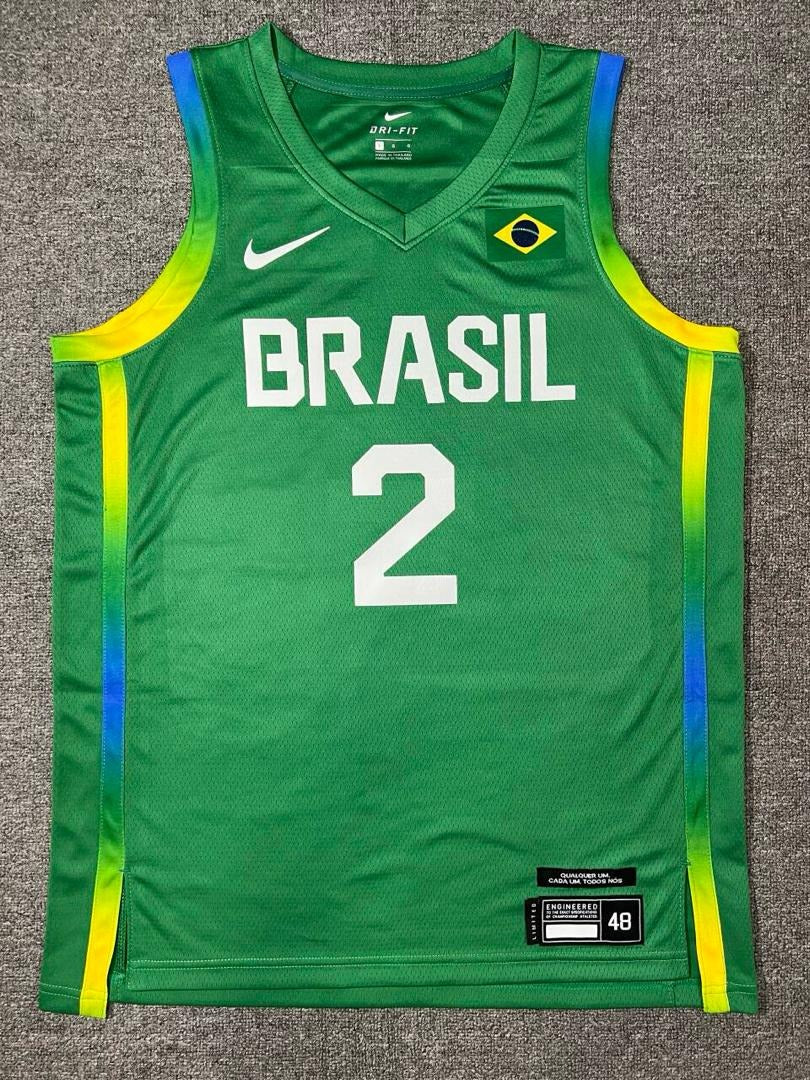 Brazil National Basketball Jersey 24/25 – Olympics (Green)
