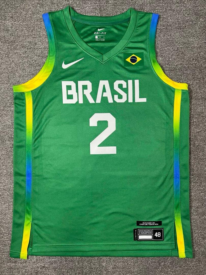 Brazil National Basketball Jersey 24/25 – Olympics (Green)