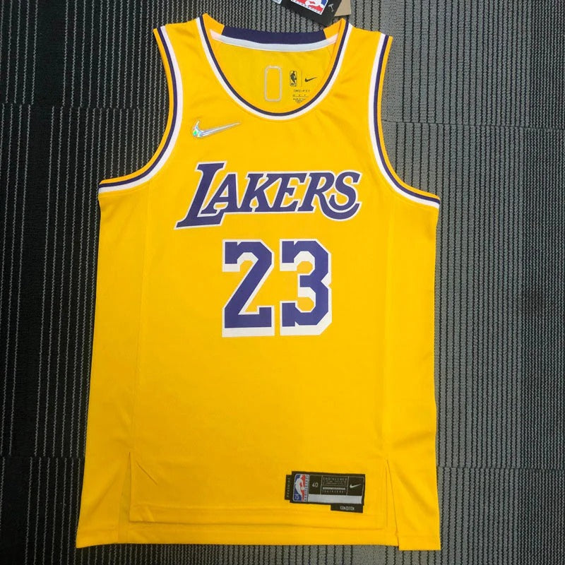 Los Angeles Lakers 75th Diamond Edition 21/22 LeBron James #23 Jersey – Yellow
