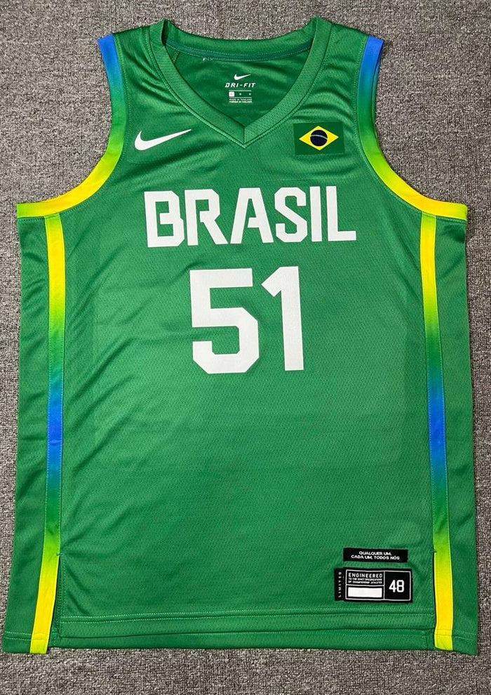 Brazil National Basketball Jersey 24/25 – Olympics (Green)