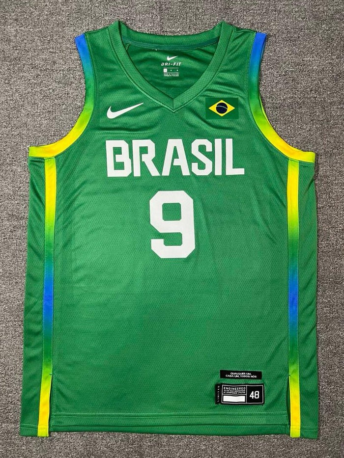 Brazil National Basketball Jersey 24/25 – Olympics (Green)