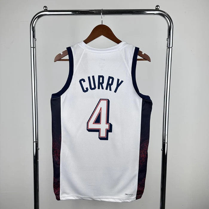 USA National Basketball Jersey – Olympics 2024 (White)