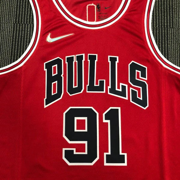 Chicago Bulls Icon 75th Anniversary Edition Dennis Rodman Jersey – Red