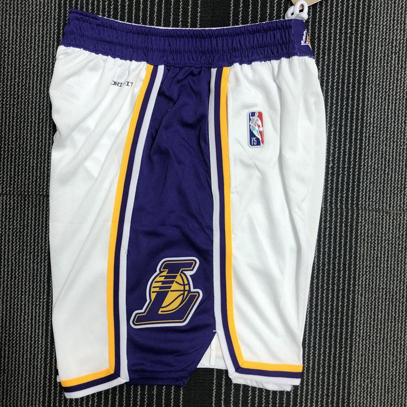 Los Angeles Lakers Association 75th Anniversary Edition Shorts 21/22 – White