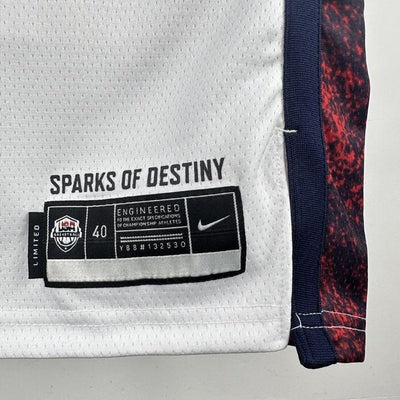 USA National Basketball Jersey – Olympics 2024 Stephen Curry (White)
