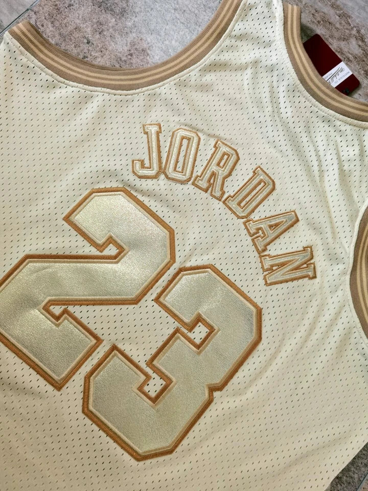 Michael Jordan Chicago Bulls 1997-98 “NBA Gold” Authentic Jersey – Mitchell & Ness